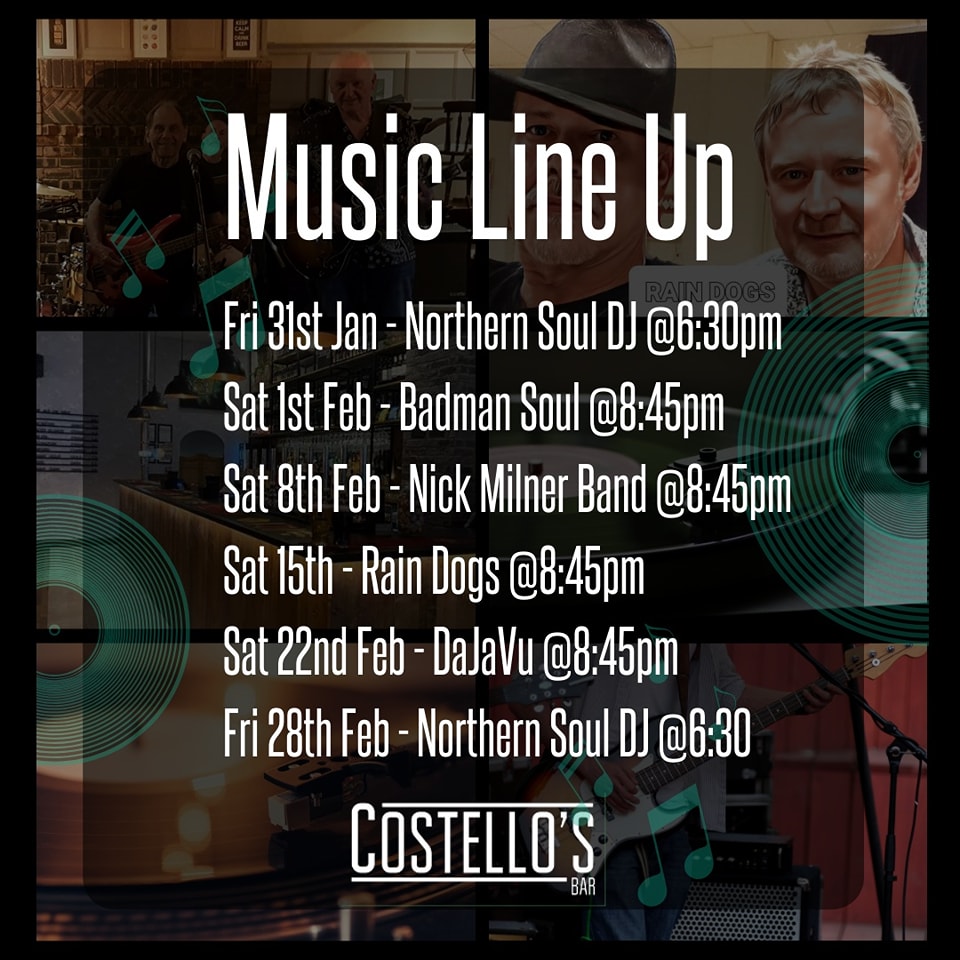 Live Music Returns to Costello’s Bar